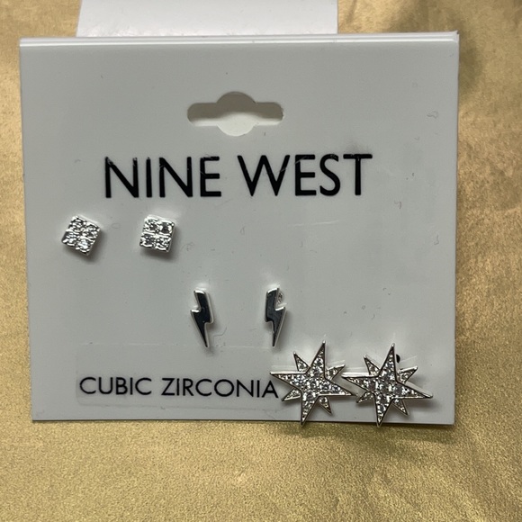 Brand new 3 pack Nine West cubic zirconia earrings. - Picture 10 of 11